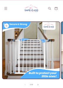 Safe-O-Kid Adjustable Baby Safety Gate