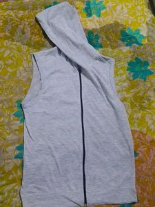 Sleeveless Grey Hoodie