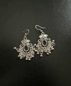 Silver Jhumka Earrings