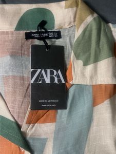 Zara Abstract Printed holiday Shirt