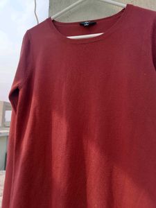 Fig Maroon Sweatshirt For Women
