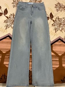 Ice Blue Jeans Straight Fit