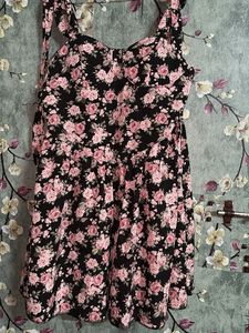 Lack Floral Corset Mini Cute Dress