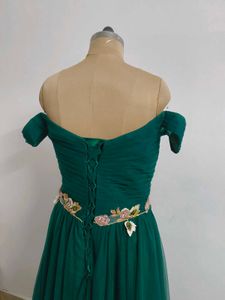 Emerald Green Off-Shoulder Gown