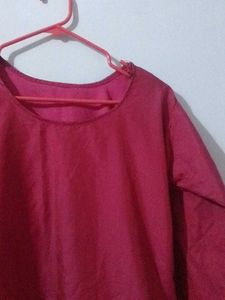 Pink Kurtha Set With Pant And Top