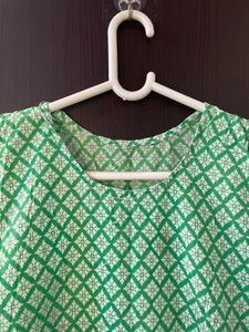 Green Printed Kurti