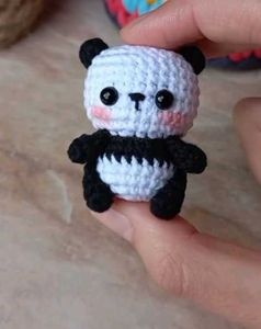Crochet Panda Keychain
