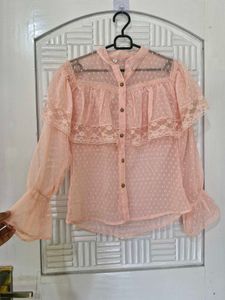 Full Sleeve Front Ruffle Top
