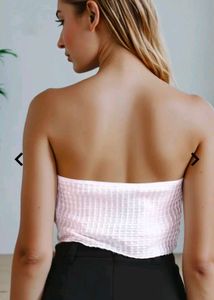 Chic White Tie-Front Tube Top