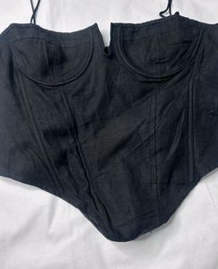 Linen Corset Black