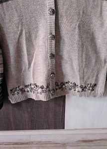 WOOLEN Embroided Cardigan For Women