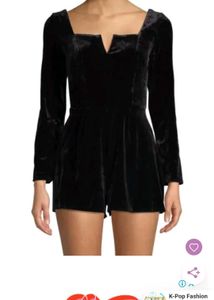 Black Velvet Playsuit
