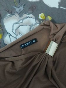 Tan Top with Shoulder Detail