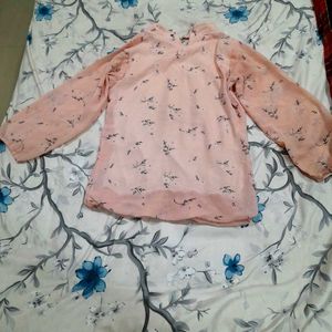 Peach Floral Top