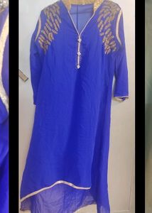 Royal Blue Embroided Kurti