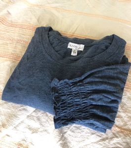 Blue Long Sleeve Top