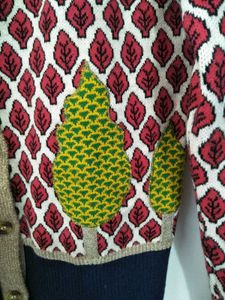 Cardigan With Patchwork Details
