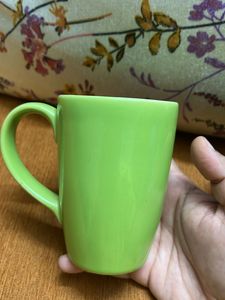 2 Green Ceramic Mugs