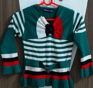 Trendy sea green sweater