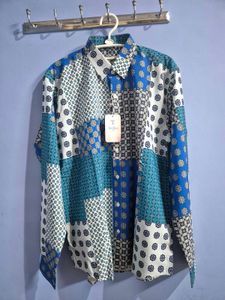 Patterned Button-Down Shirt