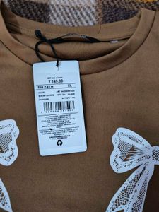 Cute Brown Tee with Bows