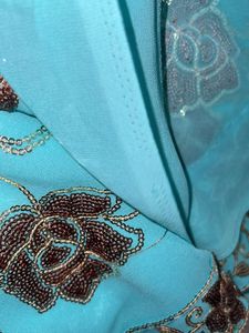Sequins Embroidery Party Wear Saree