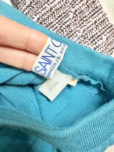 Warm Pleated Blue Top