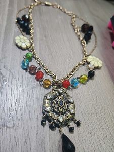 Handmade Layered Charm Necklace