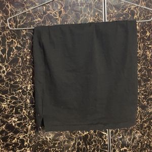 Black Slit Mini Skirt