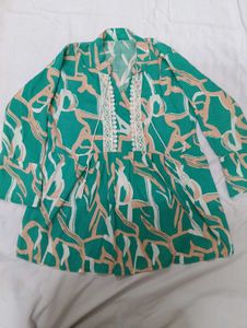 Sea Green Short Kurti