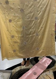 Heavy Party Wear Dress Material Handworked