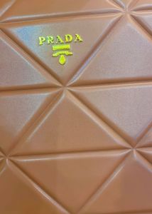 Prada Geometric Quilted Tote Bag – Caramel Brown