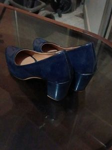 Navy Blue Patent Heels