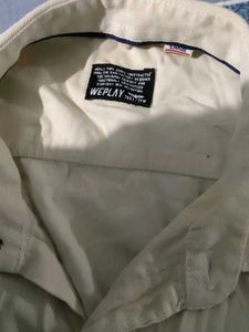 Cream Button-Down Shirt