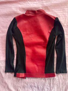 Red &amp; Black Panel Jacket