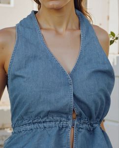 Denim Halter Top