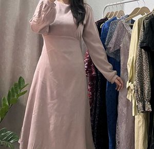 Elegant Nude Midi Dress