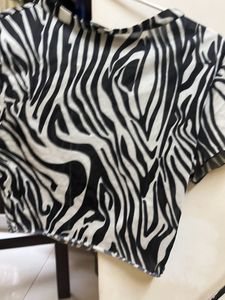 Lepord Print Crop Top