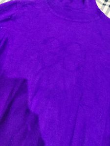Purple Turtleneck Sweater