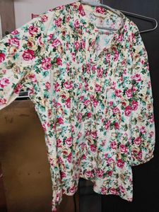Elegant Floral Print Top–Park Avenue Woman Size M
