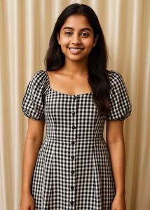 Asthetic Checked Dress