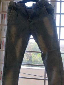 off white blue jeans