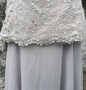 Elegant Grey Gown