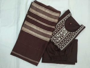 New Kurti Set With Pant And Shawl