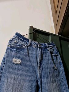 Ripped Blue Denim Jeans