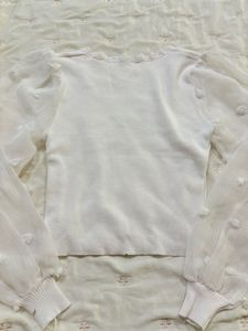 White Lace Detail Top