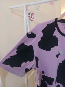 Vierdo Cow Printed Lilac T-shirt