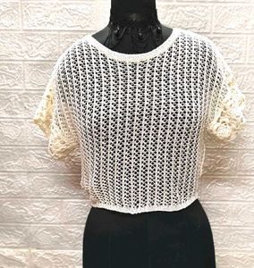 🎁Buy 2 Get 1 Free🎁 Size M/L Crochet Crop Top