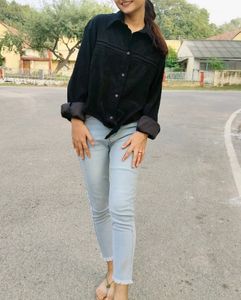 Velvet Black Knot Shirt 🖤✨