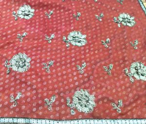 Saree Diwali Offer Rust full work kasab chamki/Sty